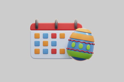 Preview: 3D Easter Calendar And Decorated Egg
