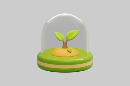 Preview: 3D Eco Plant In Glass Dome