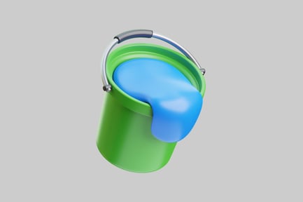 Preview: 3D Green Plastic Bucket