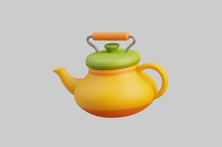 Preview: Stylized 3D Tea Kettle