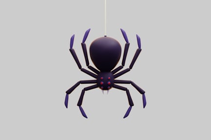 Aperçu: Araignée violette stylisée 3D à suspendre