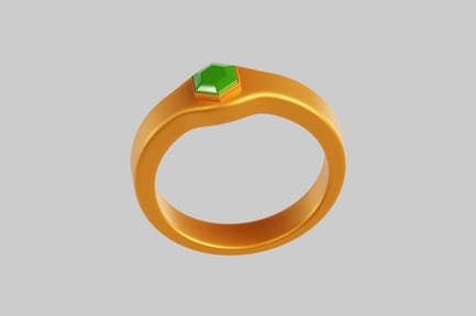 Preview: 3D Stylized Gold Ring