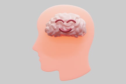 Preview: Smiling Pink Brain Inside Human Head