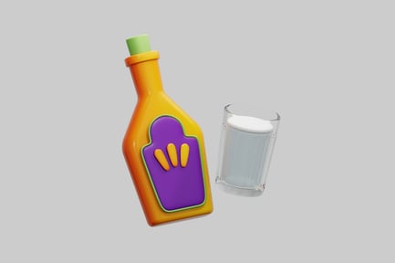 Preview: 3d Mexican Dia De Los Muertos Tequila Bottle
