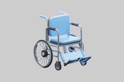 Preview: 3D Blue Medical Wheelchair