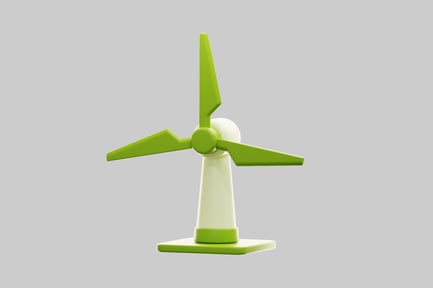Preview: 3D Green Wind Turbine