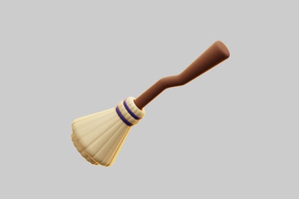 Preview: 3D Stylized Witch Broomstick