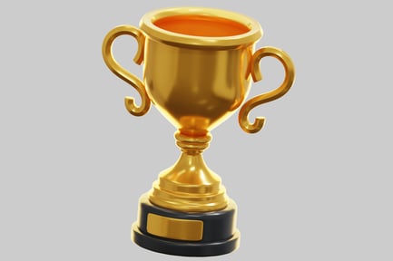 Preview: 3D Gold Winner trophy