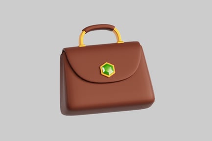 Preview: 3D Elegant Brown Handbag