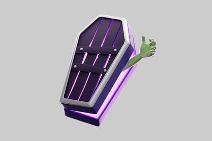 Preview: 3D Halloween Coffin With Zombie Hand