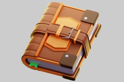 Preview: 3D Fantasy Adventure Leather Magic Book