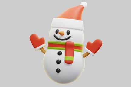 Preview: 3D Christmas Snowman Character