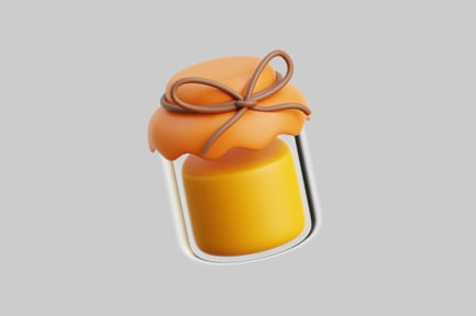 Preview: Stylized 3D Honey Jam Jar