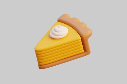 Preview: 3D Stylized Slice Of Pumpkin Pie