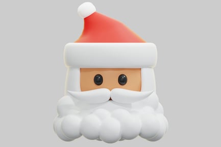 Preview: 3D Santa Claus Face