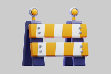 Preview: 3D Stylized Construction Road Barrier