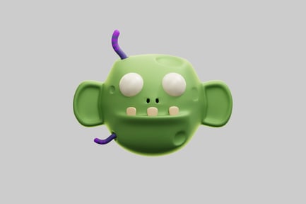 Preview: 3D Cartoon Zombie Head