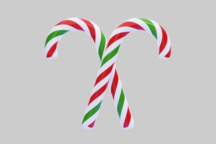 Preview: 3D Striped Candy Canes