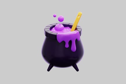 Preview: 3D Magic Bubbling Cauldron