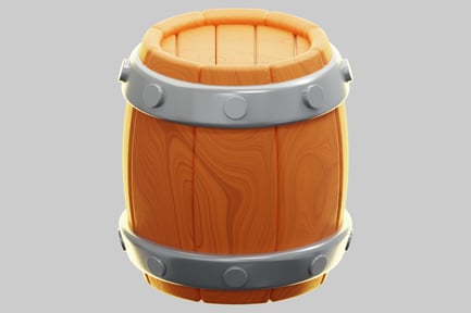 Preview: 3D Wooden Game Barrel