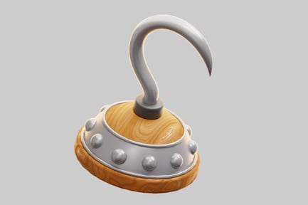 Preview: 3D Pirate Hook Hand Prop