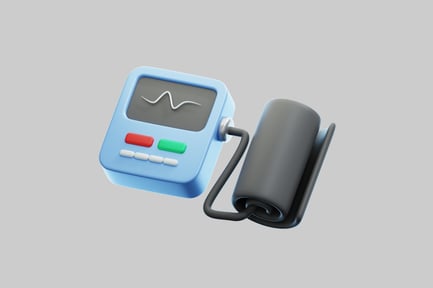 Preview: 3D Stylized Digital Blood Pressure Monitor