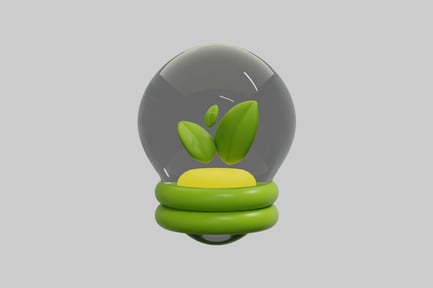 Preview: 3D Green Energy Light Bulb