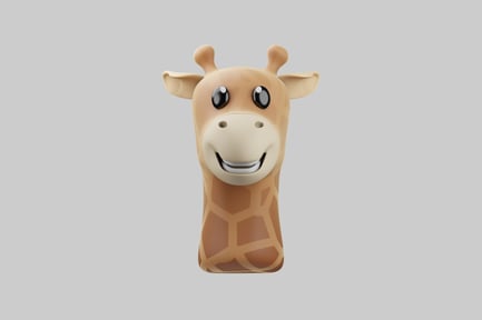 Preview: Cute 3D Giraffe Character Head