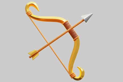 Preview: 3D Golden Archer Bow
