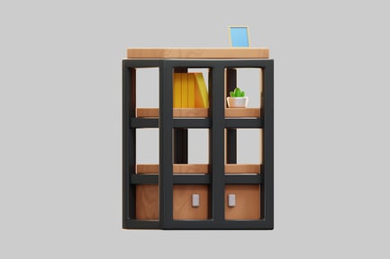 Preview: 3D Bookshelf Unit