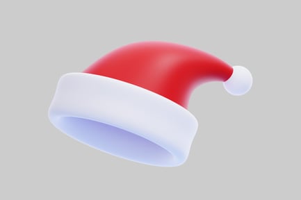 Preview: 3D Santa Hat For Christmas Holiday Decor
