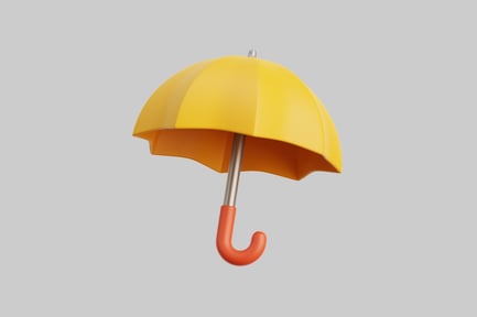 Preview: 3D Yellow Umbrella For Rainy Season