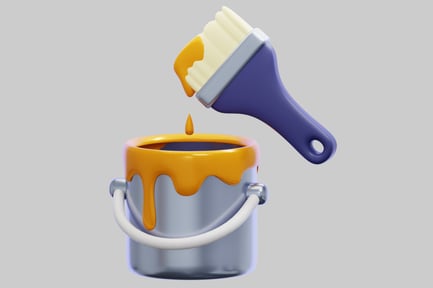 Preview: 3D Paint Bucket And Brush