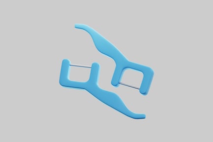 Preview: 3D Blue Dental Floss Picks For Oral Health