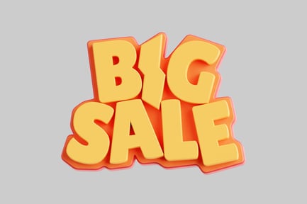 Preview: 3D Big Sale Text Design