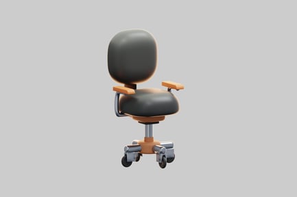 Preview: 3D Stylized Black Office Chair
