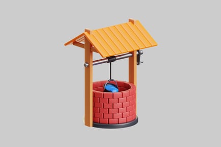 Preview: 3D Water Well With Brick Base