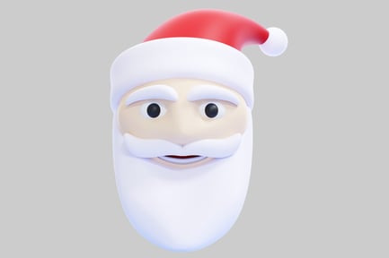 Preview: 3D Santa Claus Character Face