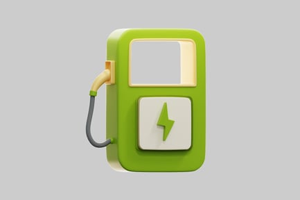 Preview: 3D Green Electric Vehicle Charging Station