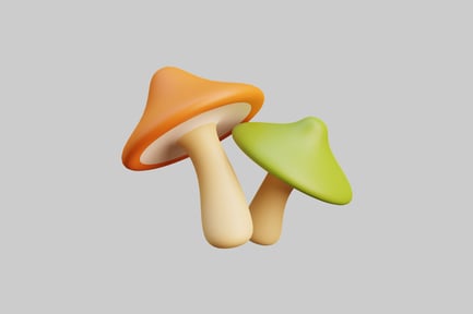 Preview: Stylized 3D Forest Mushrooms