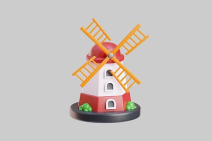 Preview: 3D Windmill Farm Model