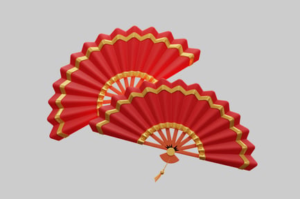 Preview: 3D Chinese New Year Folding Fans