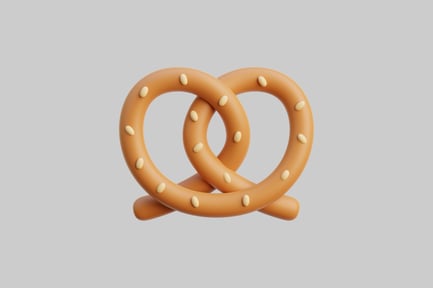 Preview: Stylized 3D Salted Pretzel Snack