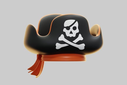 Preview: 3D Stylized Pirate Captain Tricorn Hat