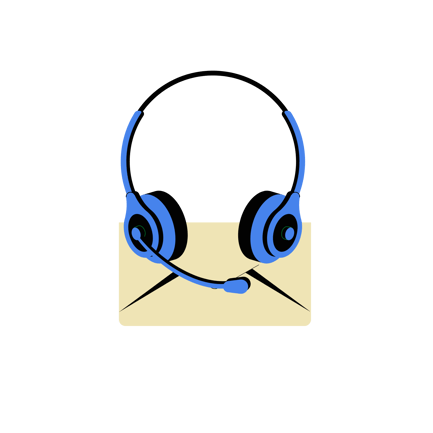 Email Customer Service Flat Style Illustration