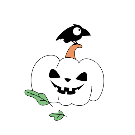 Spooky Pumpkin Perch