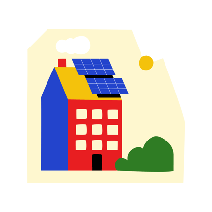 Solarbetriebenes Haus