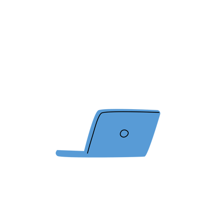 Online Yoga Tutorial on Laptop Animation