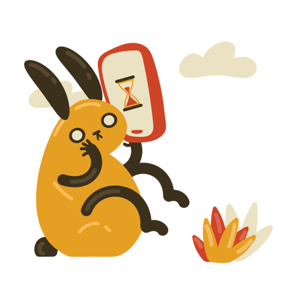 Rabbit Waiting for Downloading to Complete