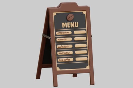 Preview: Coffee Shop Menu Stand